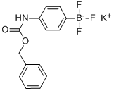 (4-CBZ-氨基苯基)三氟硼酸钾 结构式