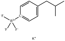 (4-异丁基苯基)三氟硼酸钾, 850623-66-4, 结构式