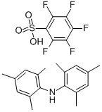 dimesitylammonium pentafluorobenzenesulfonate Structure