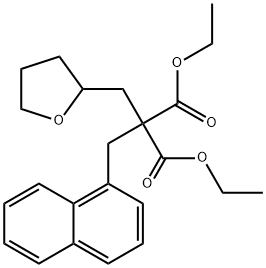 diethyl (1-naphthylmethyl)(tetrahydrofurfuryl)malonate 结构式