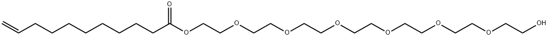 10-ウンデセン酸20-ヒドロキシ-3,6,9,12,15,18-ヘキサオキサイコサン-1-イル 化学構造式