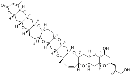42-デオキソ-42-ヒドロキシブレベトキシンB 化学構造式