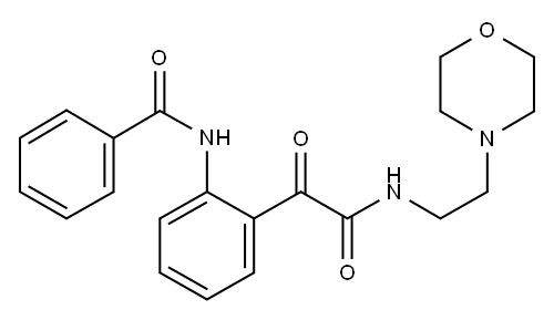 2-(Benzoylamino)-N-(2-(4-morpholinyl)ethyl)-alpha-oxobenzeneacetamide Structure