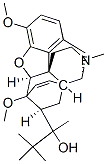 α-(1,1-ジメチルエチル)-4,5α-エポキシ-18,19-ジヒドロ-3,6-ジメトキシ-α,17-ジメチル-6,14-エテノモルフィナン-7α-メタノール 化学構造式