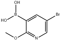 5-溴-2-甲氧基砒啶-3-硼酸, 850864-59-4, 结构式