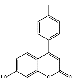 2H-1-Benzopyran-2-one, 4-(4-fluorophenyl)-7-hydroxy- Struktur
