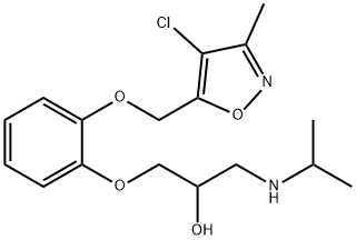 1-[2-[(4-chloro-3-methyl-oxazol-5-yl)methoxy]phenoxy]-3-(propan-2-ylam ino)propan-2-ol Struktur