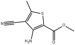 3-氨基-4-氰基-5-甲基噻吩-2-羧酸甲酯 结构式