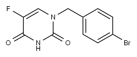 1-(p-Bromobenzyl)-5-fluoro-uracil Struktur