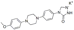 2,4-ジヒドロ-4-[4-[4-(4-メトキシフェニル)-1-ピペラジニル]フェニル]-3H-1,2,4-トリアゾール-3-オン/カリウム 化学構造式
