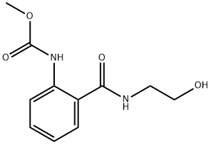 [2-[[(2-ヒドロキシエチル)アミノ]カルボニル]フェニル]カルバミン酸メチル 化学構造式