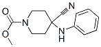 4-シアノ-4-フェニルアミノ-1-ピペリジンカルボン酸メチル 化学構造式