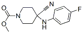4-シアノ-4-[(4-フルオロフェニル)アミノ]-1-ピペリジンカルボン酸メチル 化学構造式