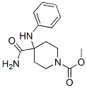 4-アミノカルボニル-4-フェニルアミノ-1-ピペリジンカルボン酸メチル 化学構造式