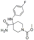 methyl 4-(carbamoyl)-4-[(4-fluorophenyl)amino]piperidine-1-carboxylate Struktur