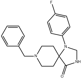 8-benzyl-1-(4-fluorophenyl)-1,3,8-triazaspiro[4,5]decan-4-one 结构式