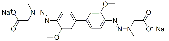 disodium N,N'-[(3,3'-dimethoxy[1,1'-biphenyl]-4,4'-diyl)bisazo]bis[N-methylaminoacetate] Structure