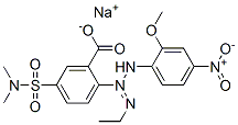 sodium 5-[(dimethylamino)sulphonyl]-2-[1-ethyl-3-(2-methoxy-4-nitrophenyl)triazen-2-yl]benzoate Structure