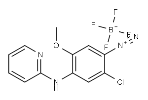 2-chloro-5-methoxy-4-(2-pyridylamino)benzenediazonium tetrafluoroborate Structure