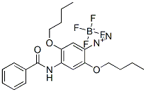 4-ベンゾイルアミノ-2,5-ジブトキシベンゼンジアゾニウム・テトラフルオロボラート 化学構造式