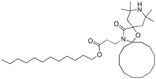 2,2,4,4-四甲基-21-氧代-7-氧杂-3,20-二氮杂环双螺[5.1.11.2]-二十一碳烷-20-丙酸十二烷基酯 结构式