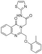3(4H)-Quinazolineacetamide, 2-((2-methylphenoxy)methyl)-4-oxo-N-thiazo lyl- 结构式
