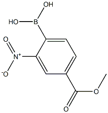 (4-メトキシカルボニル-2-ニトロフェニル)ボロン酸 化学構造式