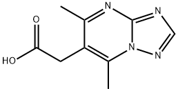 2-{5,7-二甲基-[1,2,4]三唑并[1,5-A]嘧啶-6-基}乙酸,851116-20-6,结构式