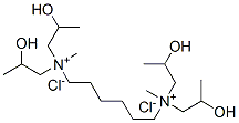 N,N'-hexane-1,6-diylbis[bis(2-hydroxypropyl)methylammonium] dichloride 结构式
