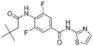 BenzaMide, 4-[(3,3-diMethyl-1-oxobutyl)aMino]-3,5-difluoro-N-2-thiazolyl-, 851202-49-8, 结构式