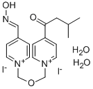 Pyridinium, 4-((hydroxyimino)methyl)-1-(((4-(3-methyl-1-oxobutyl)pyrid inio)methoxy)methyl)-, diiodide, dihydrate 结构式