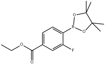 4-乙氧基羰基-2-氟苯硼酸 频哪醇酯, 851334-92-4, 结构式