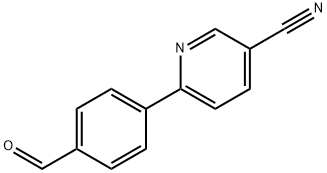 6-(4-甲酰基苯基)烟腈,851340-81-3,结构式