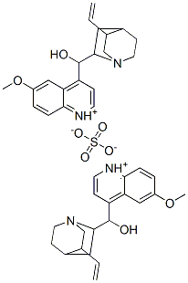 bis[(8alpha,9R)-9-hydroxy-6'-methoxycinchonanium] sulphate 结构式
