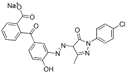 sodium 2-[3-[[1-(4-chlorophenyl)-4,5-dihydro-3-methyl-5-oxo-1H-pyrazol-4-yl]azo]-4-hydroxybenzoyl]benzoate 结构式