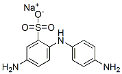 5-アミノ-2-[(4-アミノフェニル)アミノ]ベンゼンスルホン酸ナトリウム 化学構造式