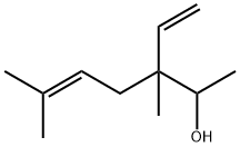 3-エテニル-3,6-ジメチル-5-ヘプテン-2-オール 化学構造式