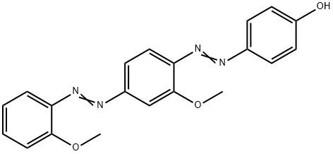 p-[[2-methoxy-4-[(2-methoxyphenyl)azo]phenyl]azo]phenol 结构式