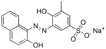 sodium 4-hydroxy-3-[(2-hydroxy-1-naphthyl)azo]-5-methylbenzenesulphonate Structure