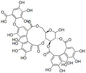 2-O,3-O-[(4,4',5,5',6,6'-Hexahydroxy[1,1'-biphenyl]-2,2'-diyl)dicarbonyl]-4-O,6-O-[[4'-(2,3,4-trihydroxy-6-carboxyphenoxy)-4,5,5',6,6'-pentahydroxy[1,1'-biphenyl]-2,2'-diyl]dicarbonyl]-D-glucopyranose|