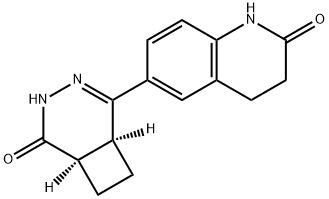 5-(1,2,3,4-Tetrahydro-2-oxo-6-quinolinyl)-3,4-diazabicyclo(4.2.0)oct-4 -en-2-one 结构式