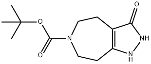 2,3,4,5,7,8-HEXAHYDRO-3-OXO-PYRAZOLO[3,4-D]AZEPINE-6(1H)-CARBOXYLIC ACID, T-BUTYL ESTER 结构式