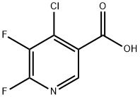 4-Chloro-5,6-difluoropyridine-3-carboxylic acid 化学構造式