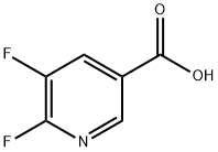 5,6-ジフルオロ-3-ピリジンカルボン酸 化学構造式