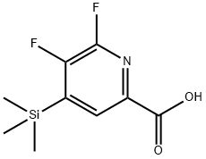 5,6-二氟-4-(三甲基硅烷基)吡啶-2-甲酸 结构式