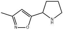 3-甲基-5-(2-吡咯烷基)异恶唑, 851434-82-7, 结构式