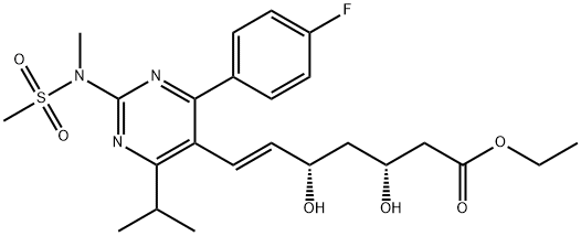 瑞舒伐他汀乙酯, 851443-04-4, 结构式