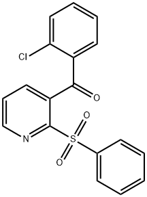 METHANONE, (2-CHLOROPHENYL)[2-(PHENYLSULFONYL)-3-PYRIDINYL]- Structure