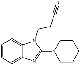 1-Benzimidazolepropionitrile, 2-piperidino- 结构式