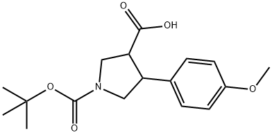 4-(4-METHOXY-PHENYL)-PYRROLIDINE-1,3-DICARBOXYLIC ACID 1-TERT-BUTYL ESTER|1-BOC-4-(4-甲氧基苯基)吡咯烷-3-羧酸